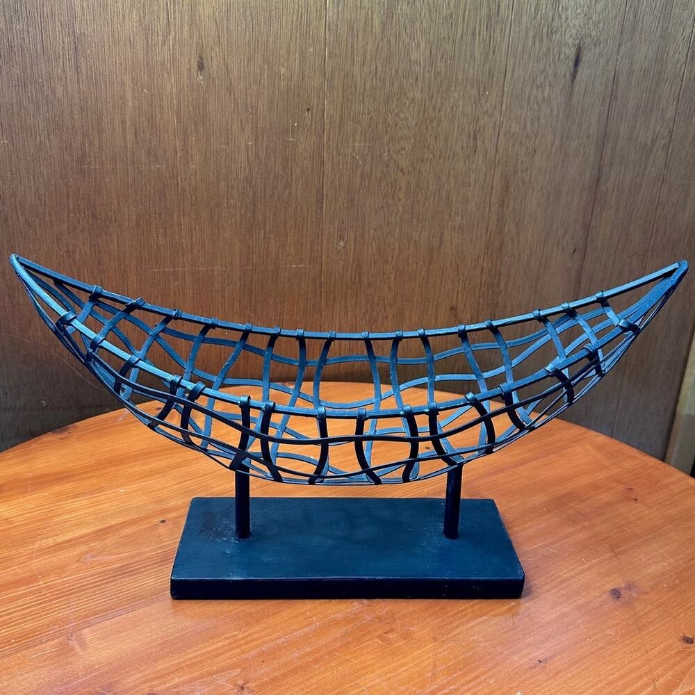 Nomad Black Woven Metal Display Basket or Fruit Bowl